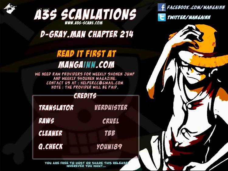 D.gray-Man - Chapter 214 : Searching For A.w. - Awakening