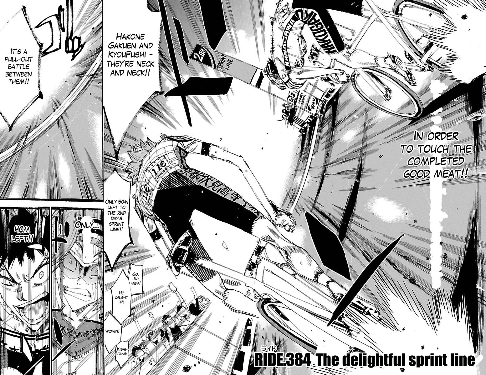 Yowamushi Pedal - Chapter 384 : The Delightful Sprint Line