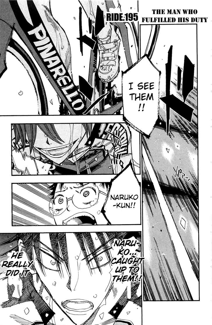 Yowamushi Pedal - Vol.23 Chapter 195 : The Man Who Fulfilled His Duty