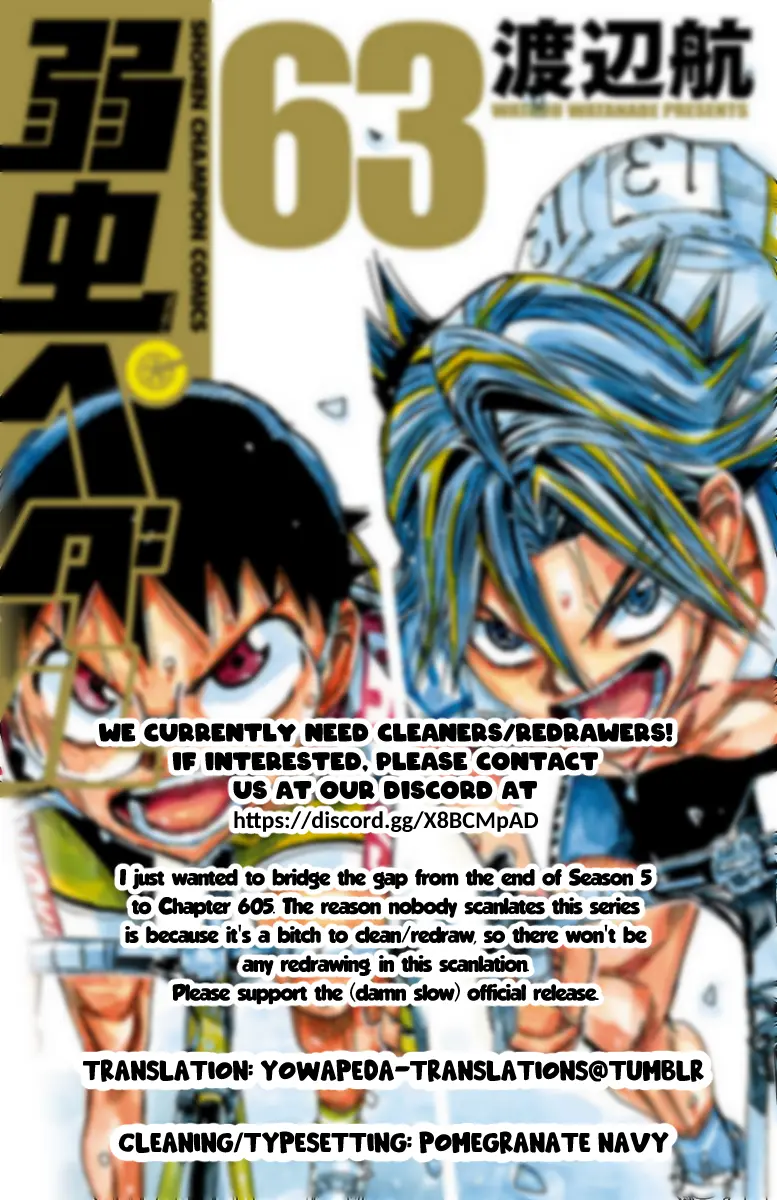 Yowamushi Pedal - Vol.63 Chapter 540: The One Who Raised His Hand To The Sky