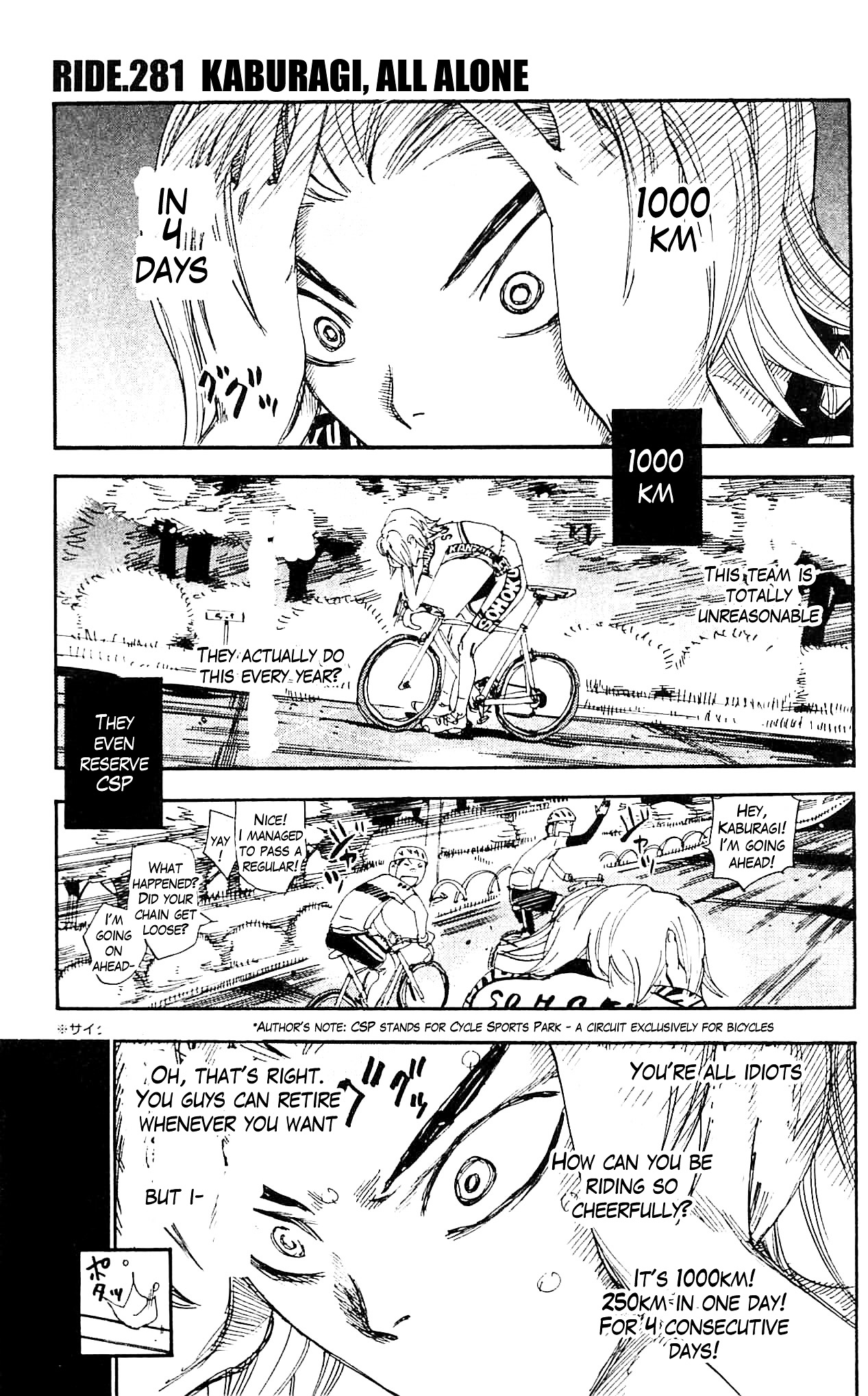 Yowamushi Pedal - Vol.33 Chapter 281 : Kaburagi, All Alone