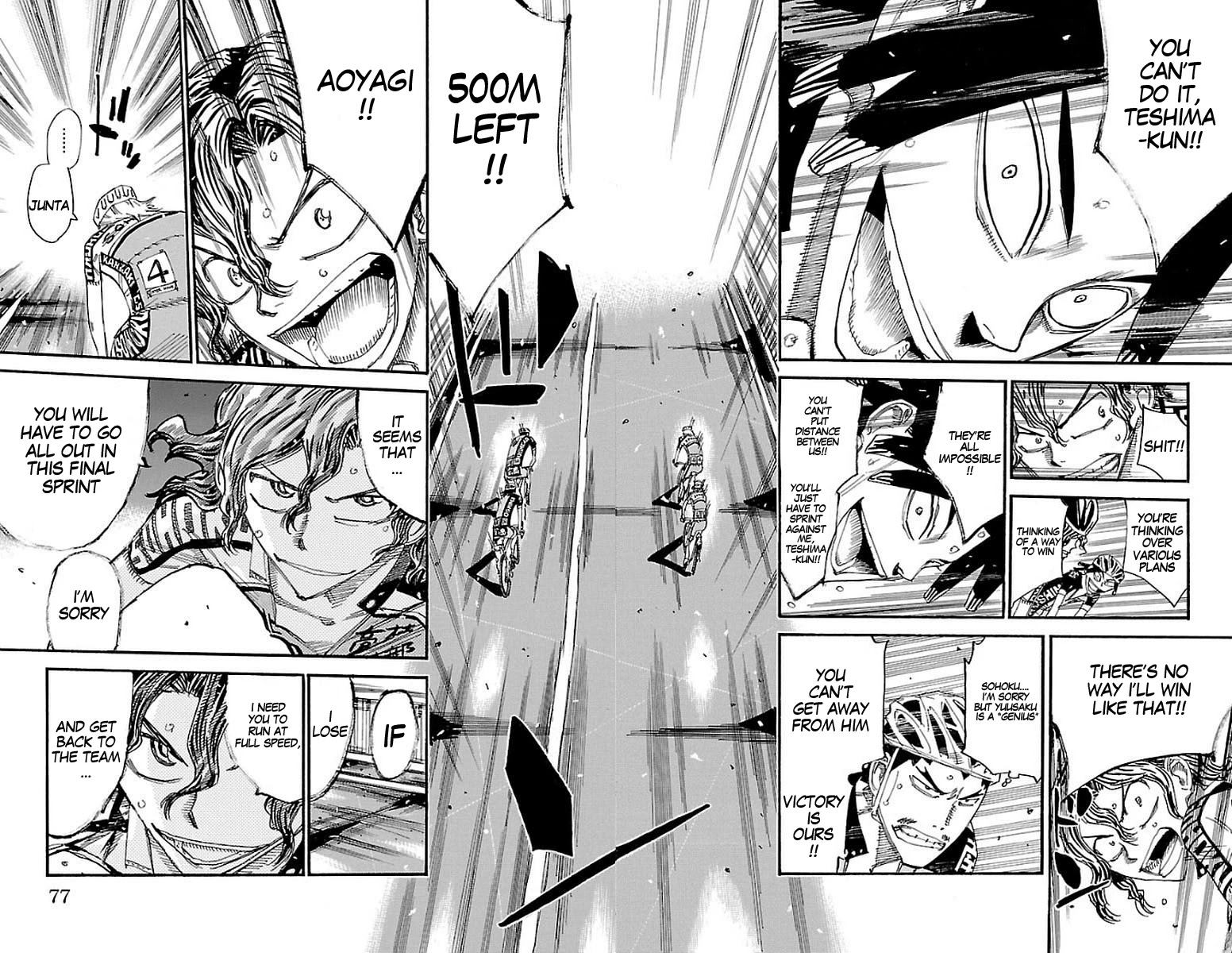 Yowamushi Pedal - Chapter 445: The Fighting Six!!