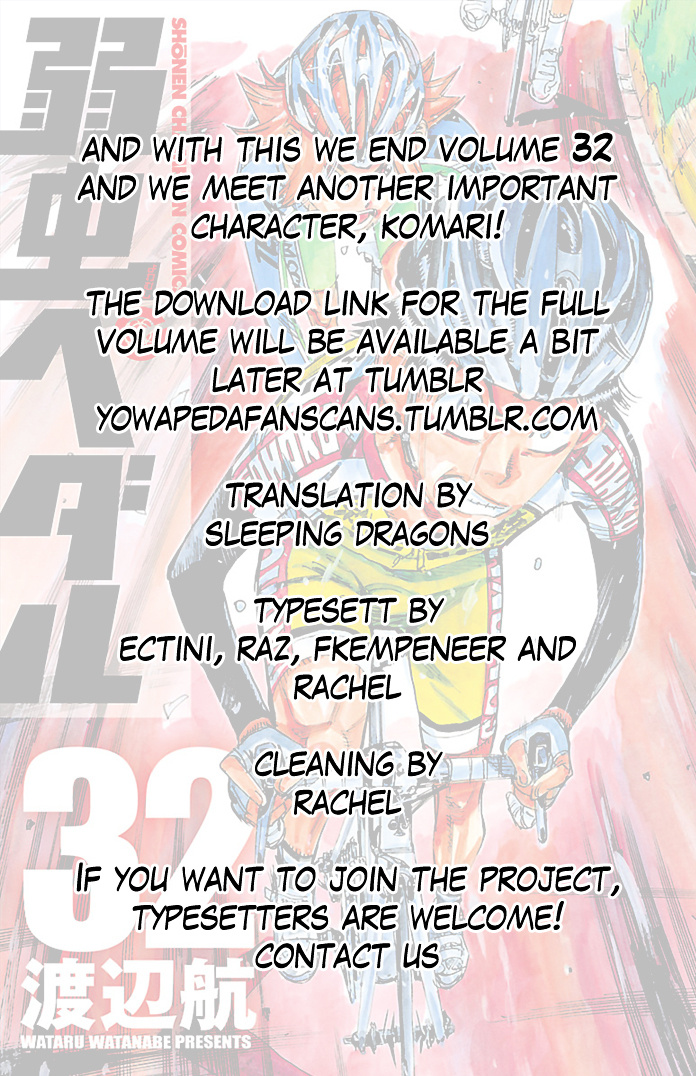 Yowamushi Pedal - Vol.32 Chapter 278 : The Man Who Doesn T Yield