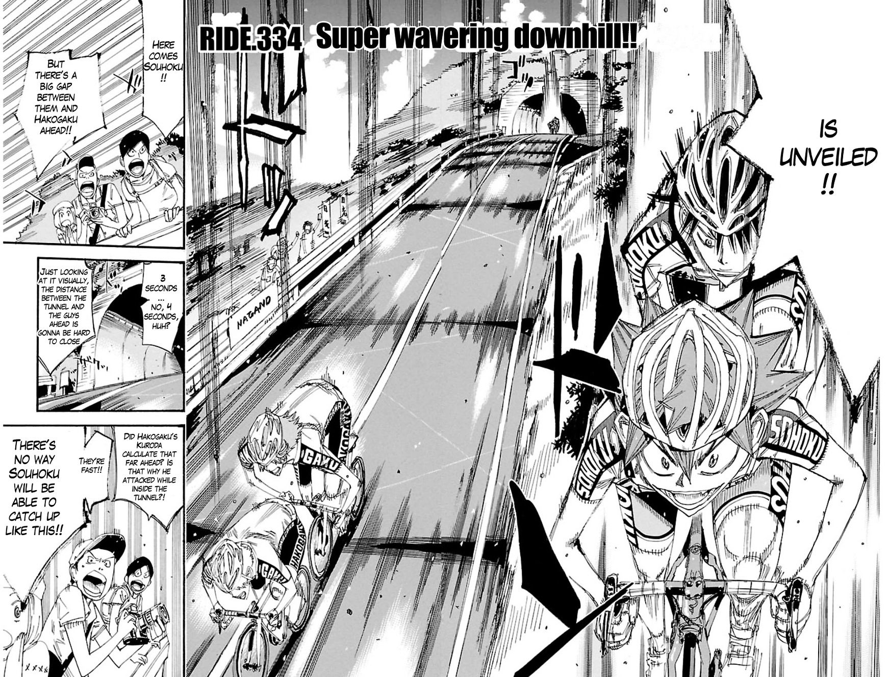 Yowamushi Pedal - Chapter 334 : Super Wavering Downhill!!