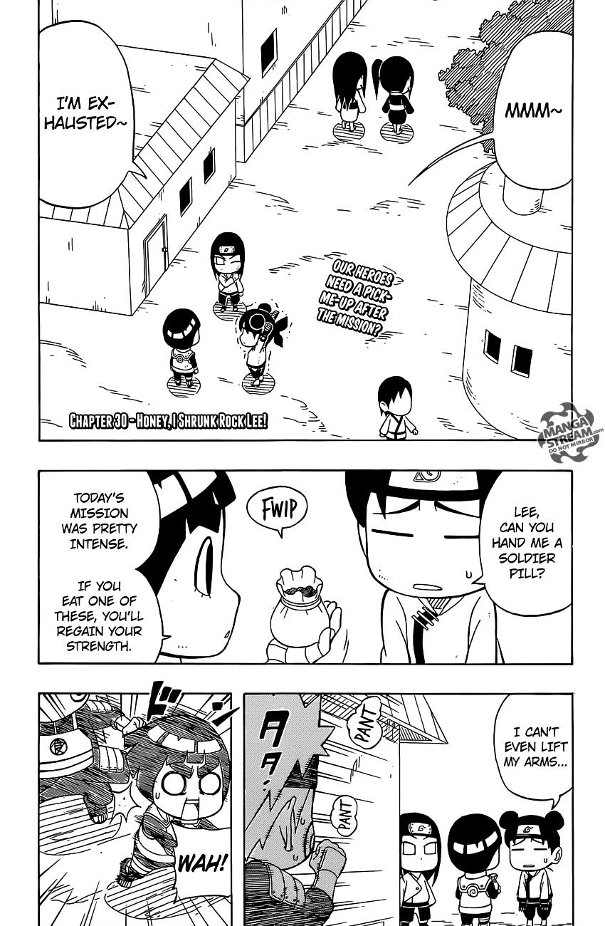 Rock Lee No Seishun Full-Power Ninden - Chapter 30 : Honey, I Shrunk Rock Lee!