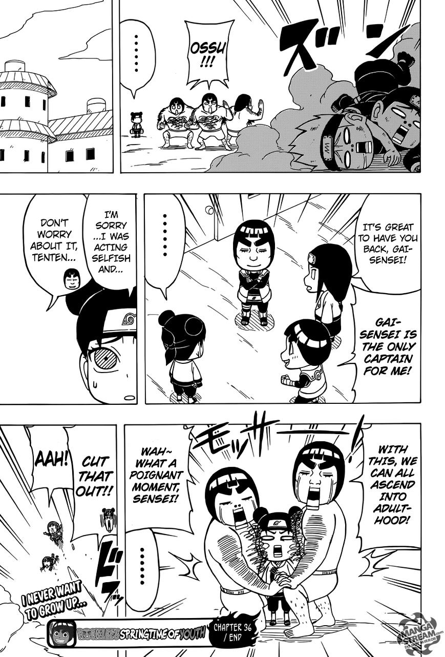 Rock Lee No Seishun Full-Power Ninden - Chapter 36 : Adults!!