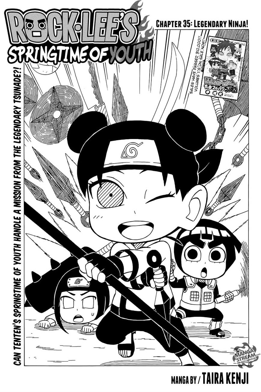 Rock Lee No Seishun Full-Power Ninden - Chapter 35 : Legedary Ninja!