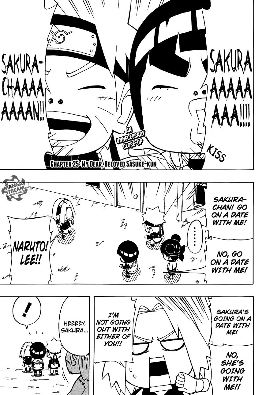 Rock Lee No Seishun Full-Power Ninden - Chapter 25 : My Dear, Beloved Sasuke-Kun