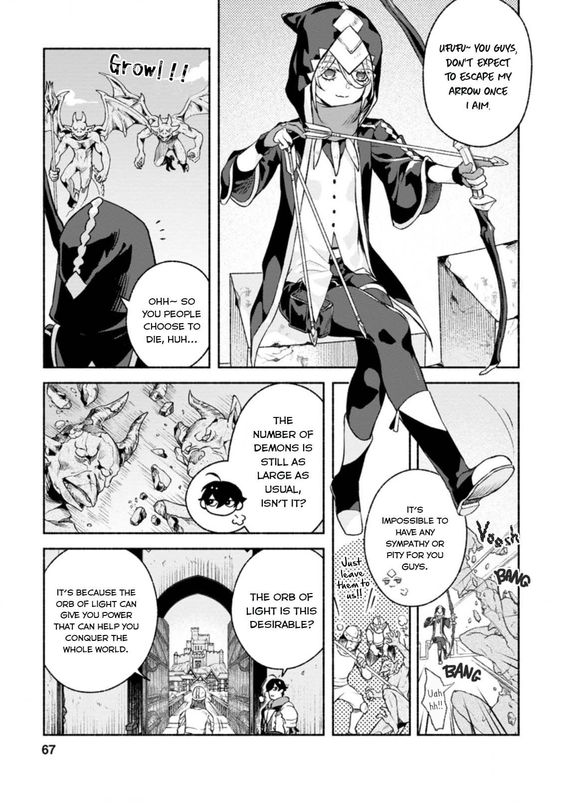 Sono Monban, Saikyou Nitsuki: Tsuihou Sareta Bougyo Ryoku 9999 no Senshi, Ou Miyako no Monban Toshite Musou Suru - Chapter 13