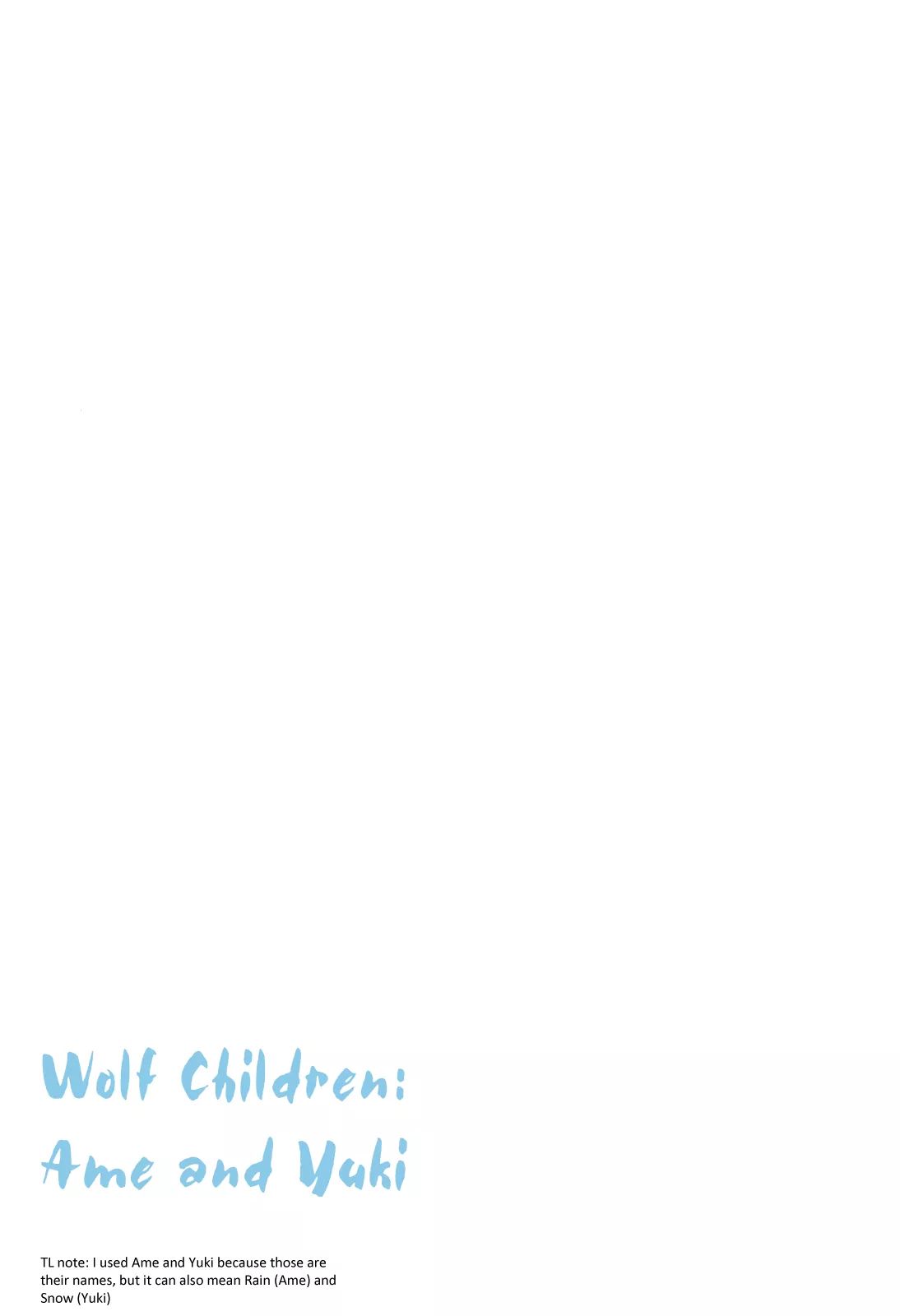 Wolf Children: Ame & Yuki - Chapter 1: Encounter