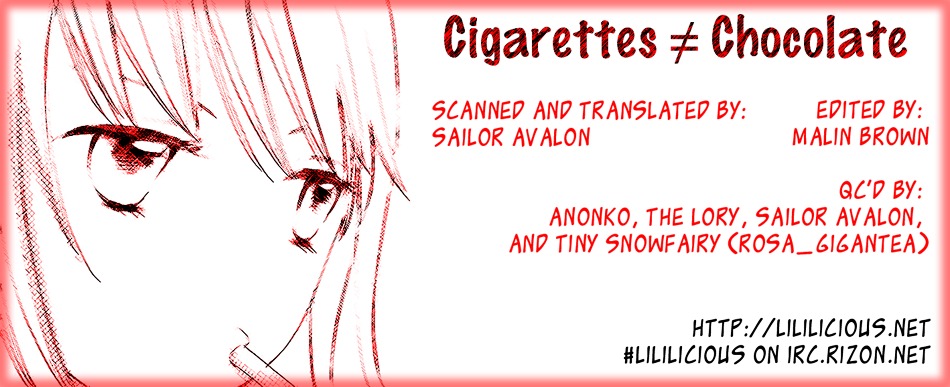 Cigarettes ≠ Chocolate - Chapter 0 : [Oneshot]