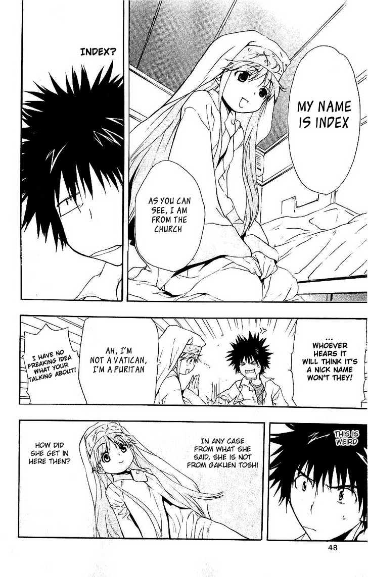 To Aru Majutsu No Kinsho Mokuroku - Vol.1 Chapter 2 : The Girl Who S Called Index