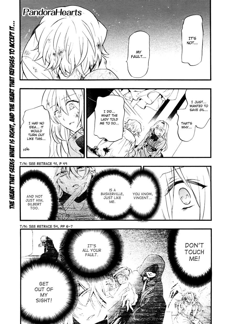 Pandora Hearts - Vol.20 Chapter 96 : Retrace Xcvi: Disagree