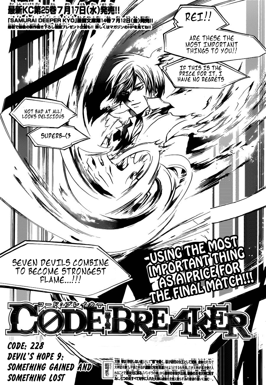 Code: Breaker - Chapter 228 V2 : Devil S Hope 9: Something Gained And Something Lost