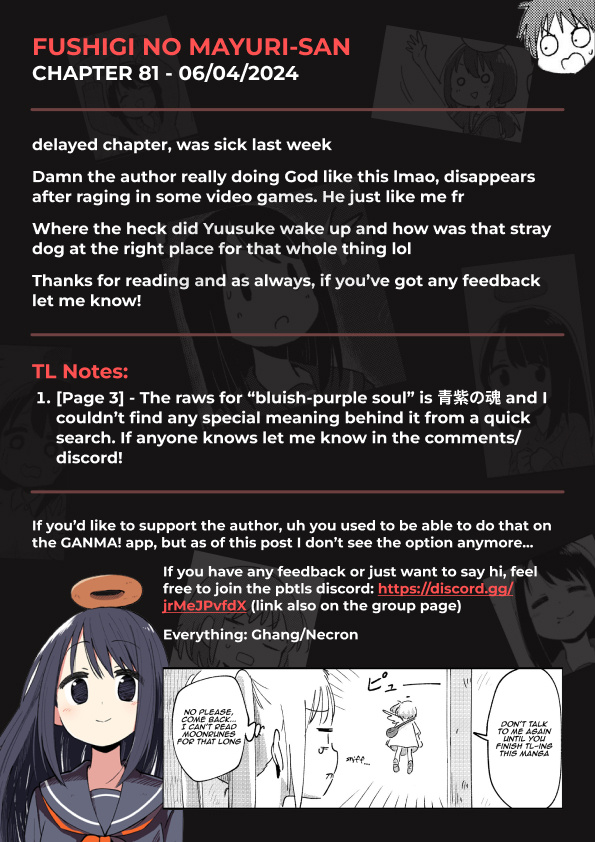 Fushigi No Mayuri-San - Chapter 81: Return From Death