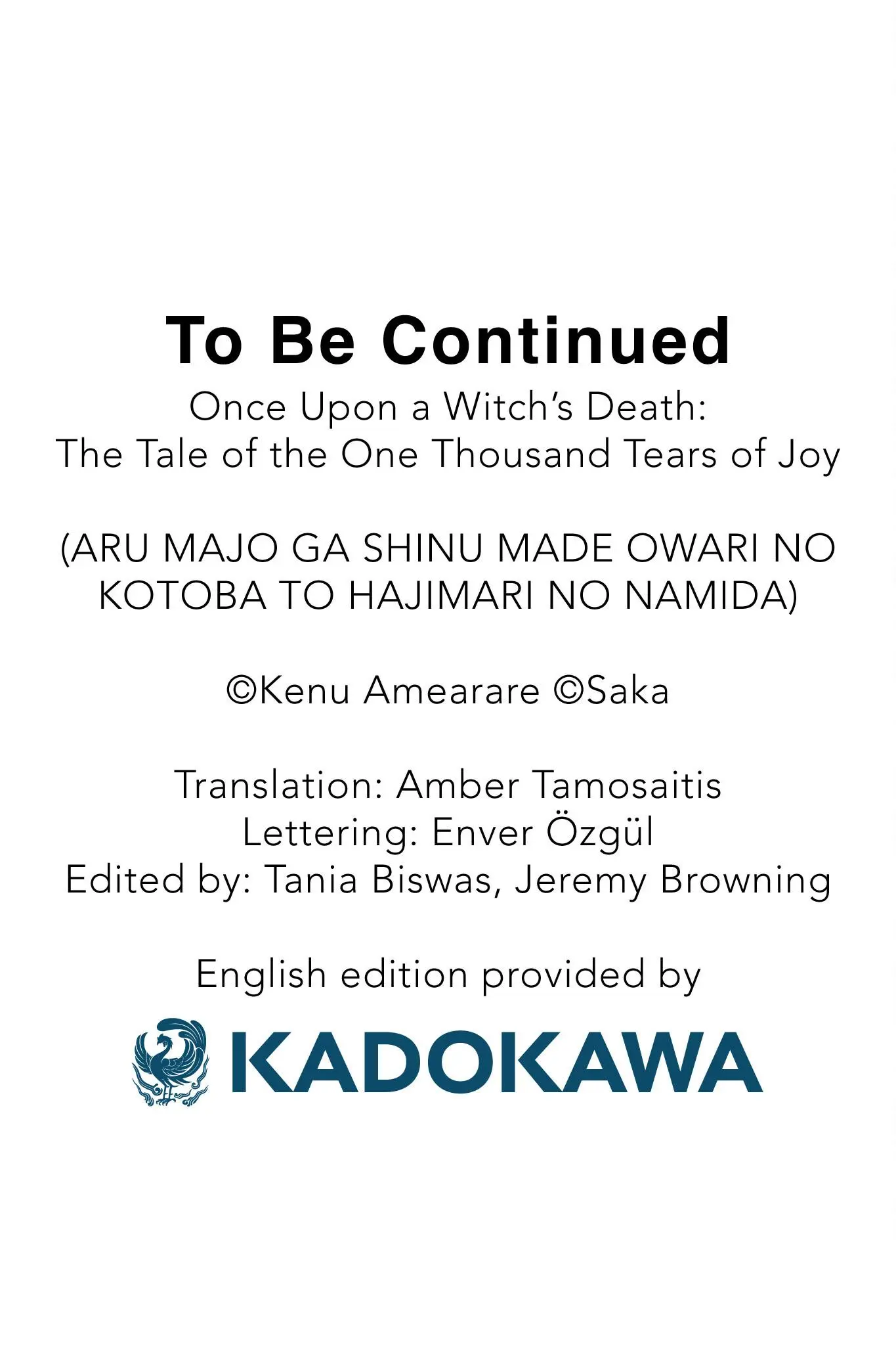 Once Upon A Witch's Death: The Tale Of The One Thousand Tears Of Joy - Chapter 14