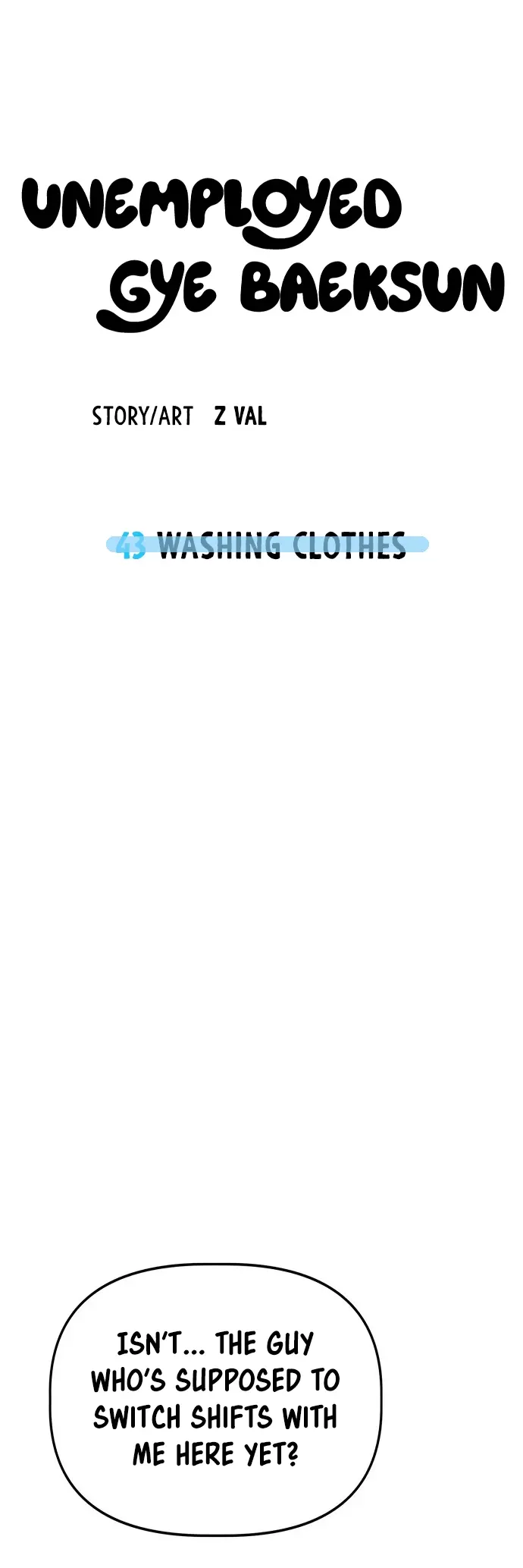 Unemployed Gye Baek Soon - Chapter 43: Washing Clothes