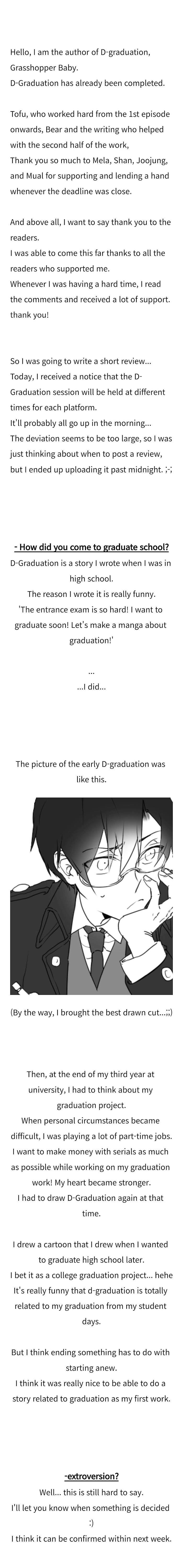 Countdown To Graduation - Extra. : Creator's Note