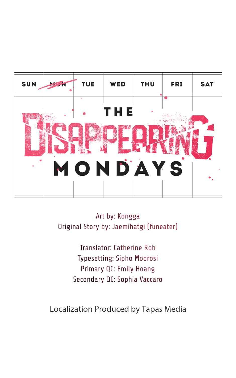 The Disappearing Mondays - Chapter 12