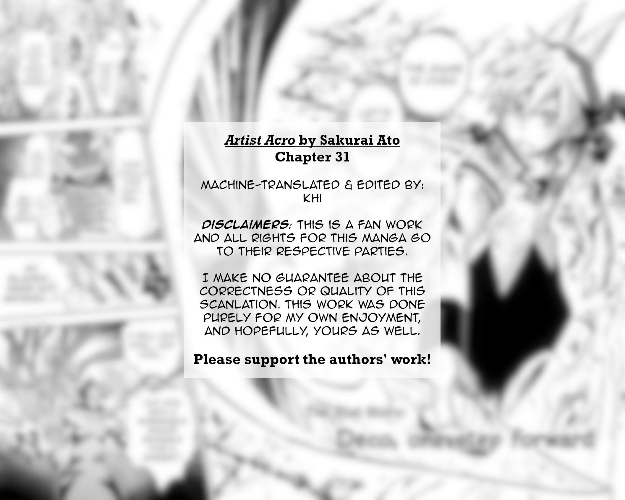 Artist Acro - Vol.4 Chapter 31