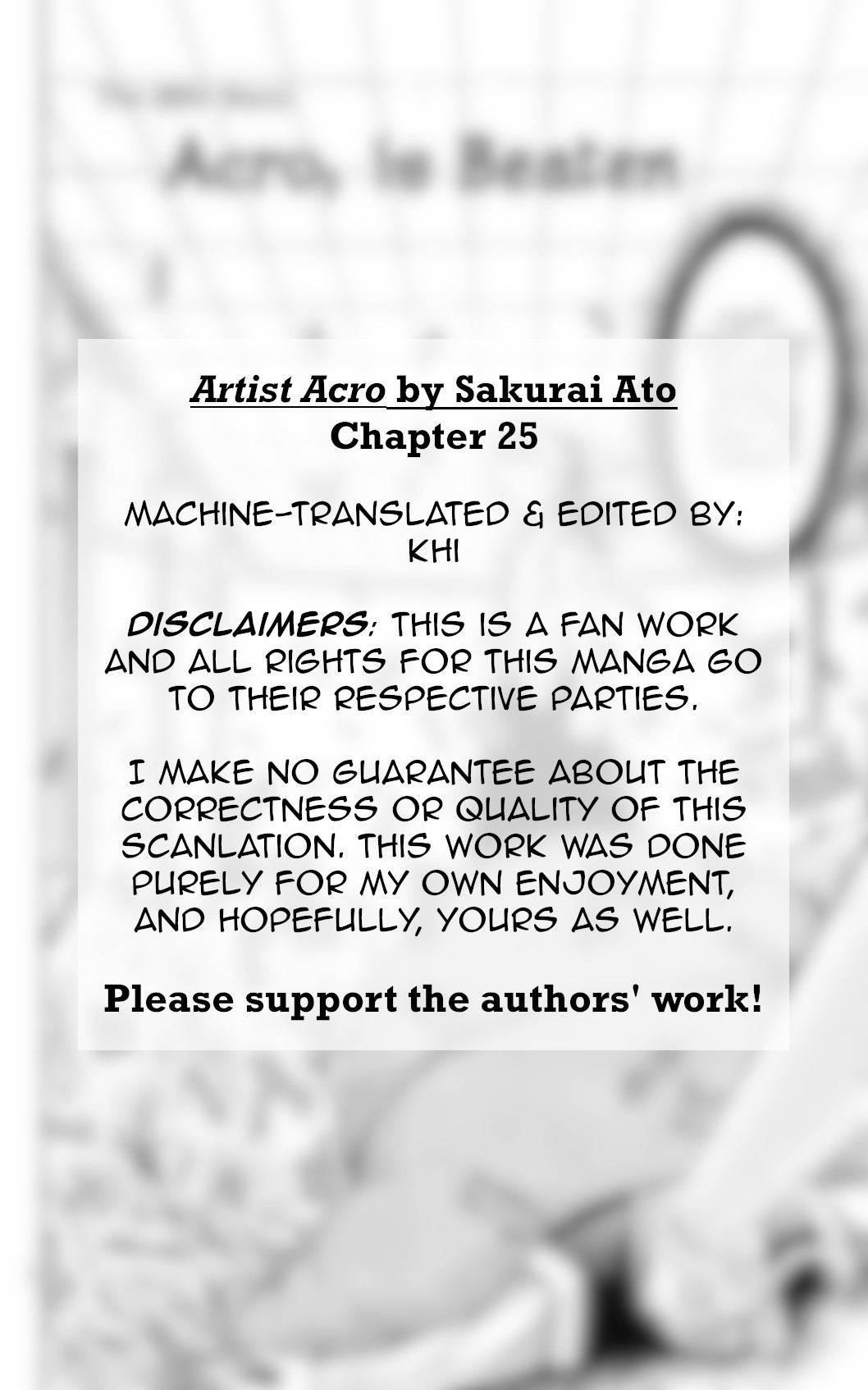 Artist Acro - Chapter 25