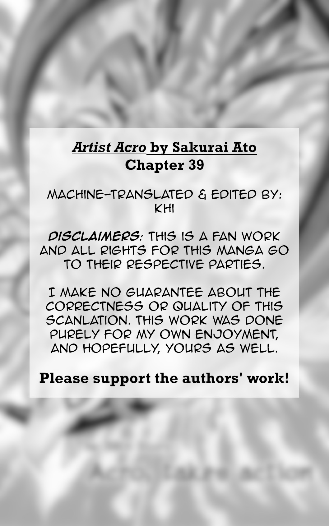 Artist Acro - Vol.5 Chapter 39