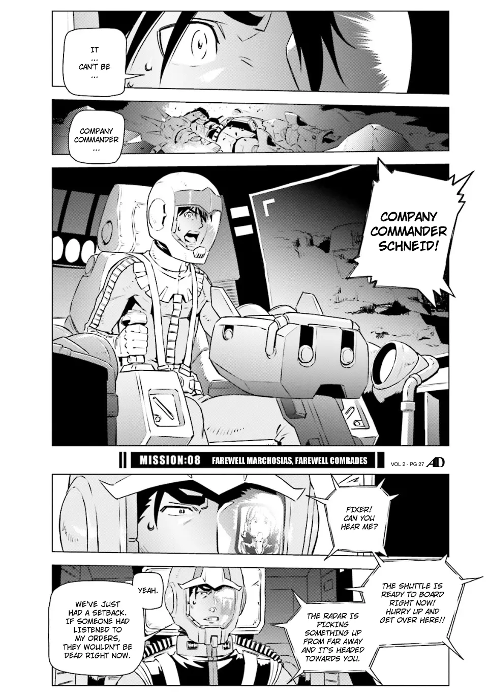 Mobile Suit Gundam Side Story - Missing Link - Vol.2 Chapter 8: Farewell Marchosias, Farewell Comrades