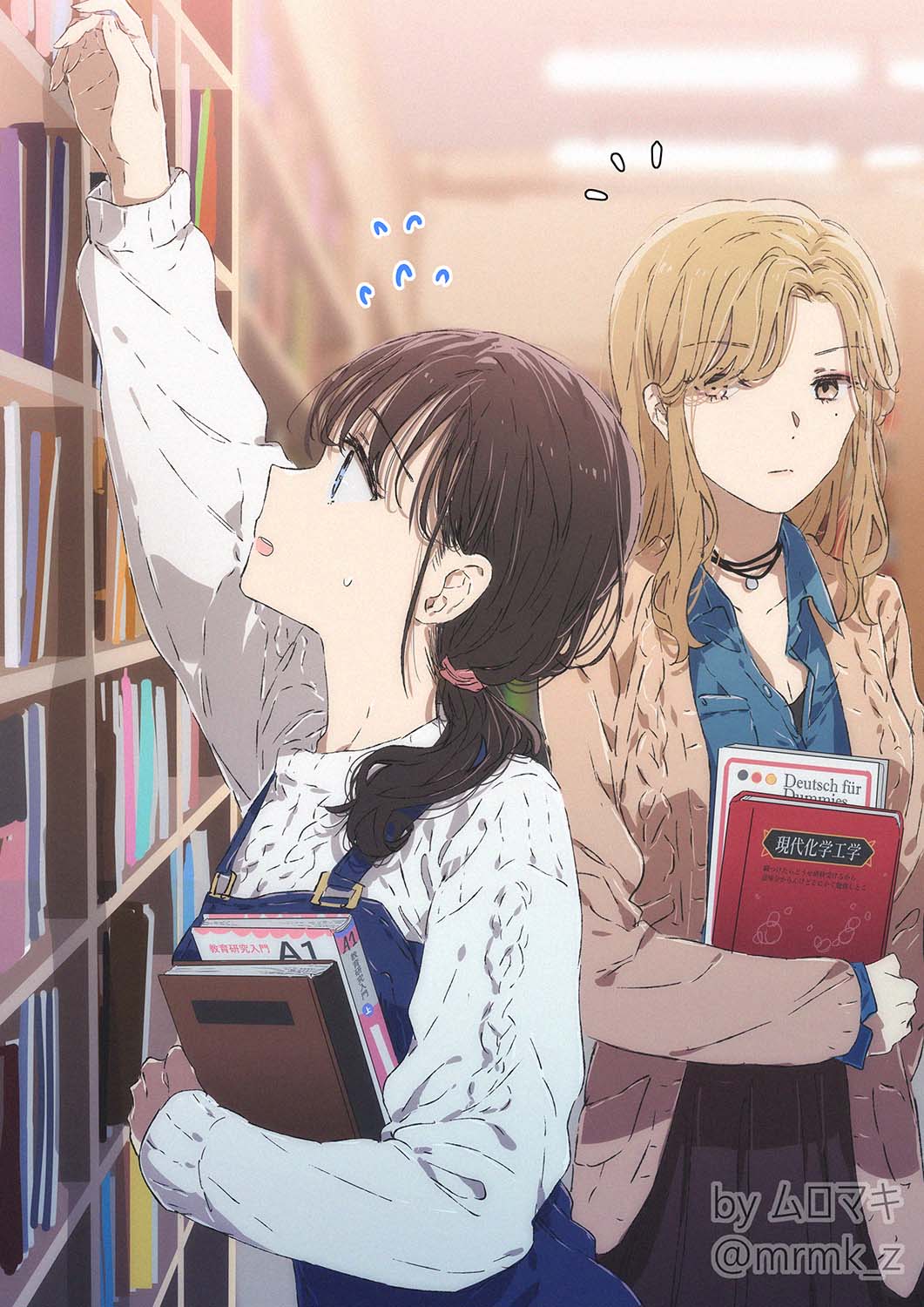 100 Days Of Yuri Challenge - Chapter 63: Day 63 - A Tall Junior Who Happens To Meet A Short Senior In The University Library