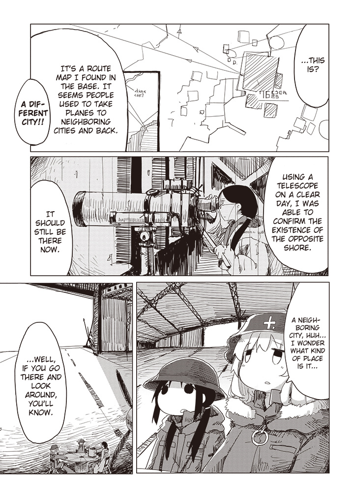 Shoujo Shuumatsu Ryokou - Vol.3 Chapter 15: Takeoff