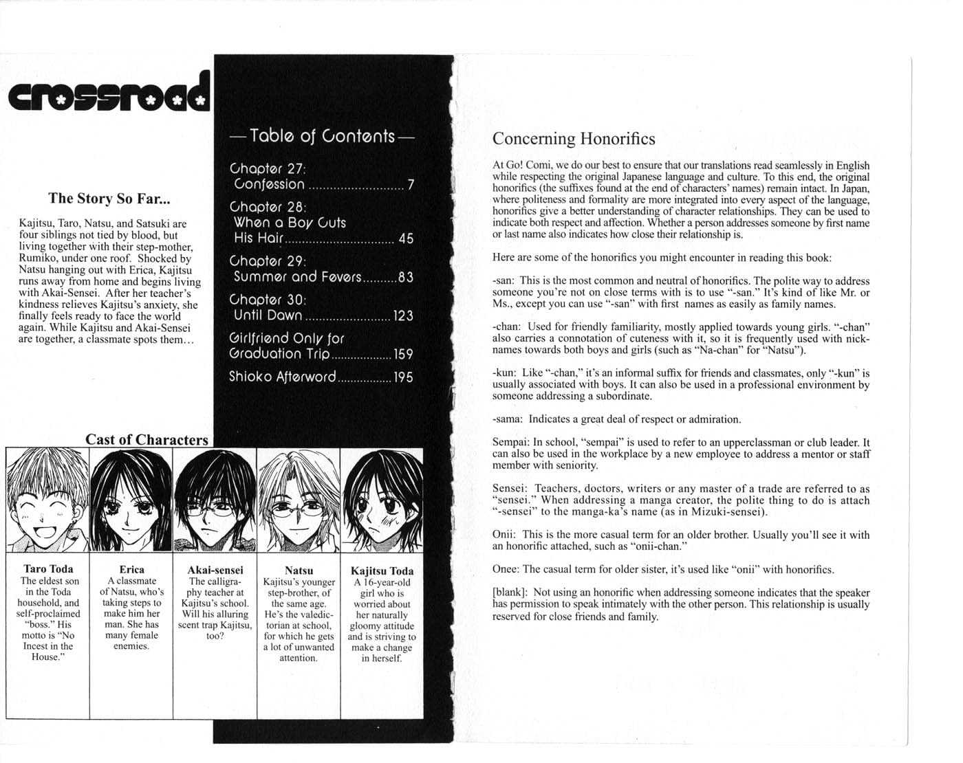 Crossroad - Vol.6 Chapter 27 : 27 Confession  28 When A Boy Cuts His Hair  29 Summer And Fever...