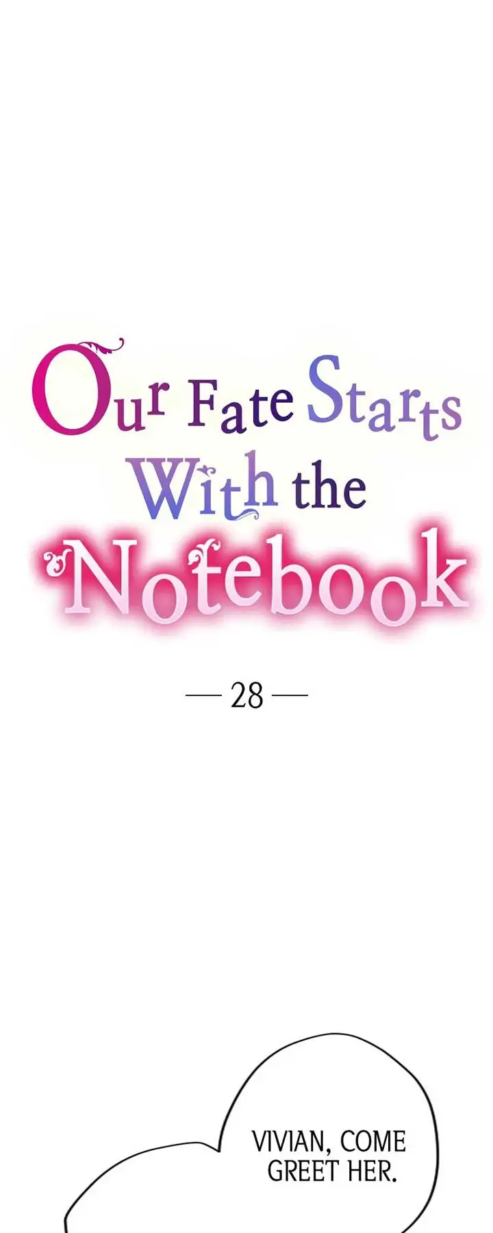 Our Fate Starts With The Notebook - Chapter 28