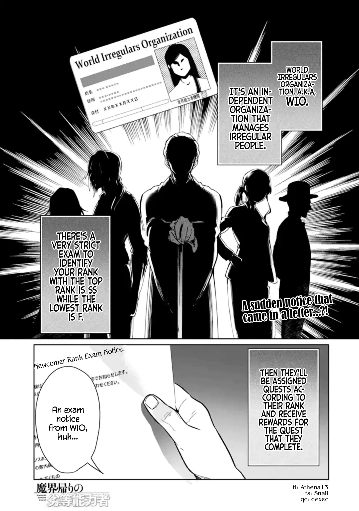 Makai Kaeri No Rettou Nouryokusha - Chapter 1