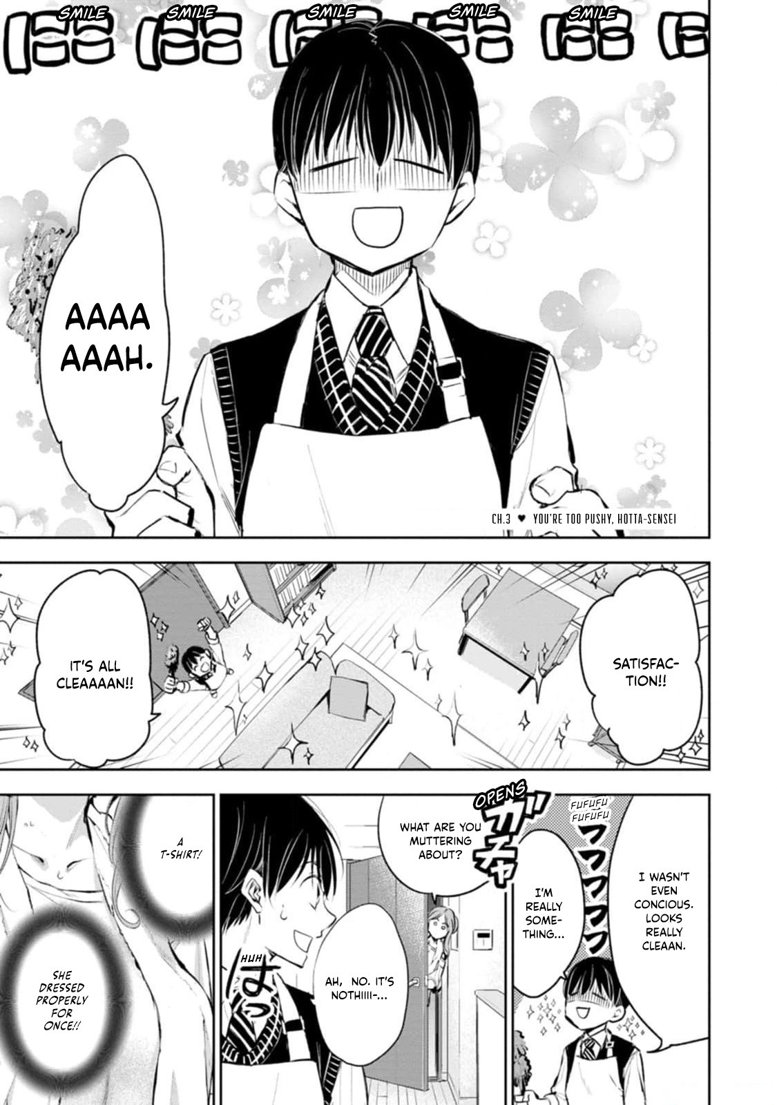 Darashinai Desu, Hotta-Sensei! - Vol.1 Chapter 3: ♥ You're Too Pushy, Hotta-Sensei