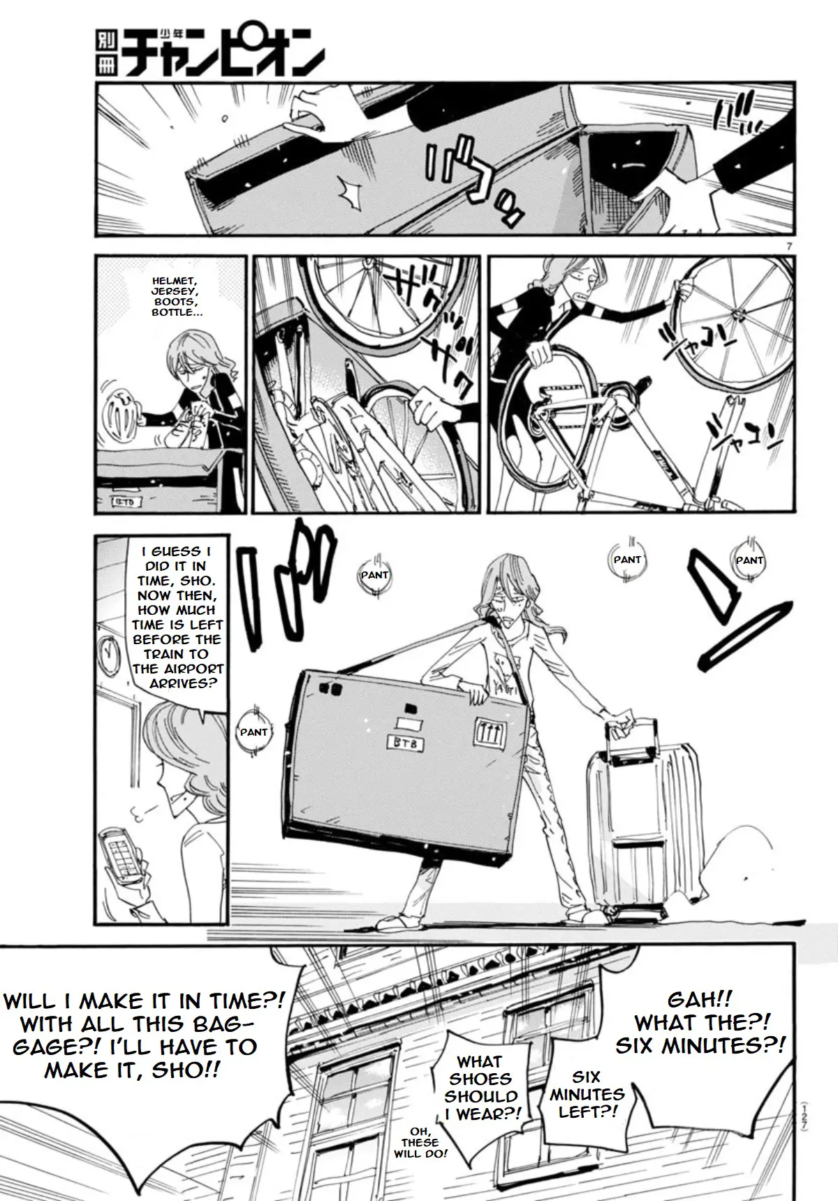 Yowamushi Pedal - Spare Bike - Chapter 146: Studying Abroad 1 "Suitcase"