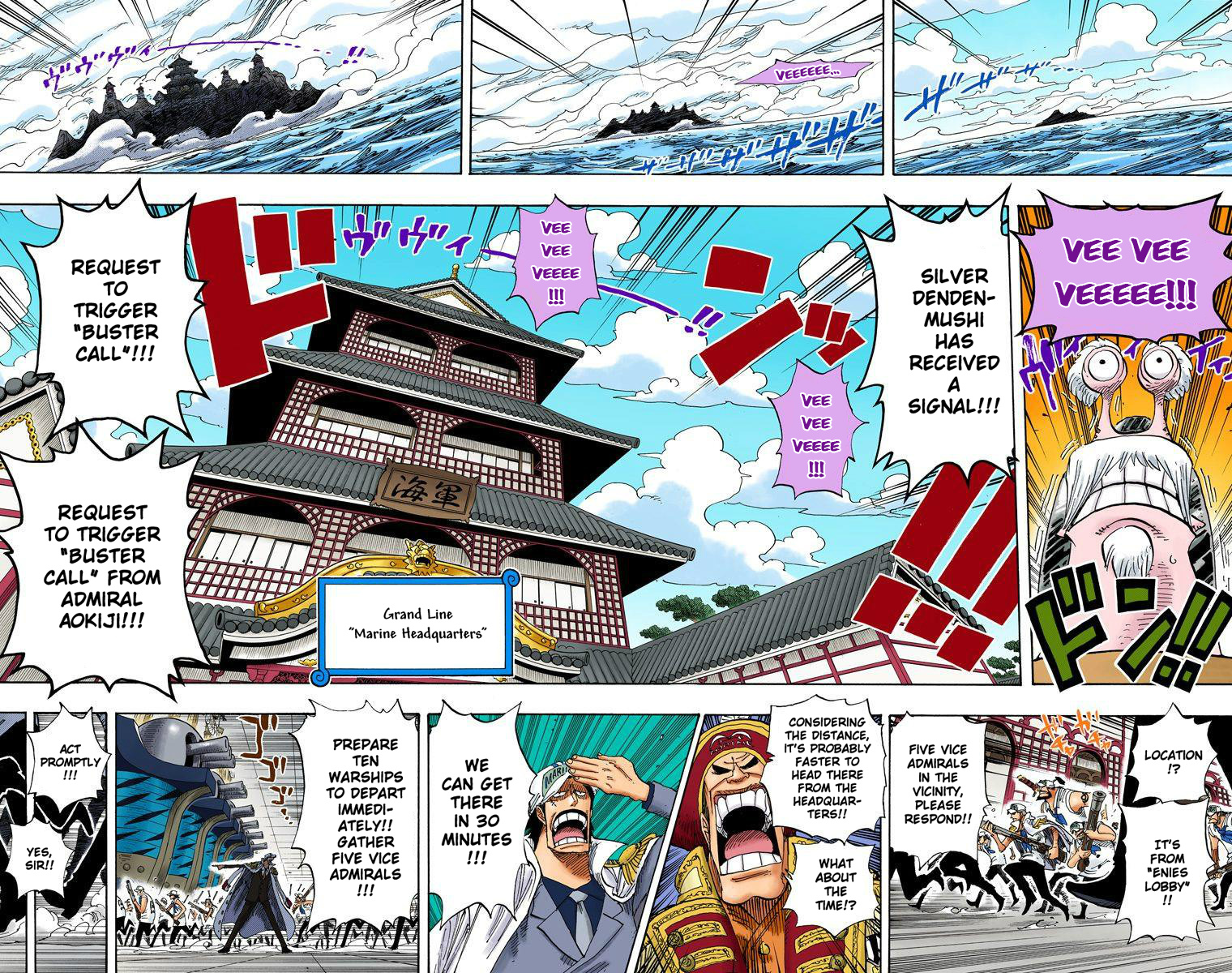 One Piece - Digital Colored Comics - Vol.42 Chapter 409: Bad News Emergency Broadcast