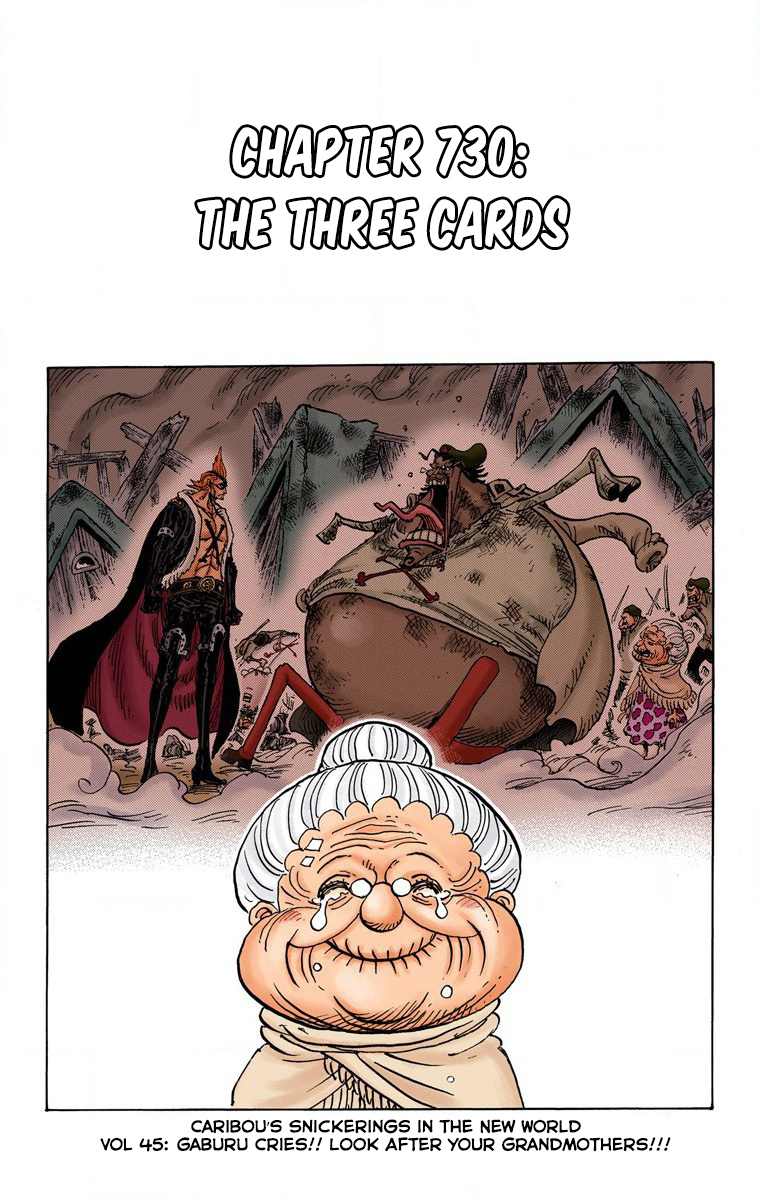 One Piece - Digital Colored Comics - Vol.73 Chapter 730: 3 Cards