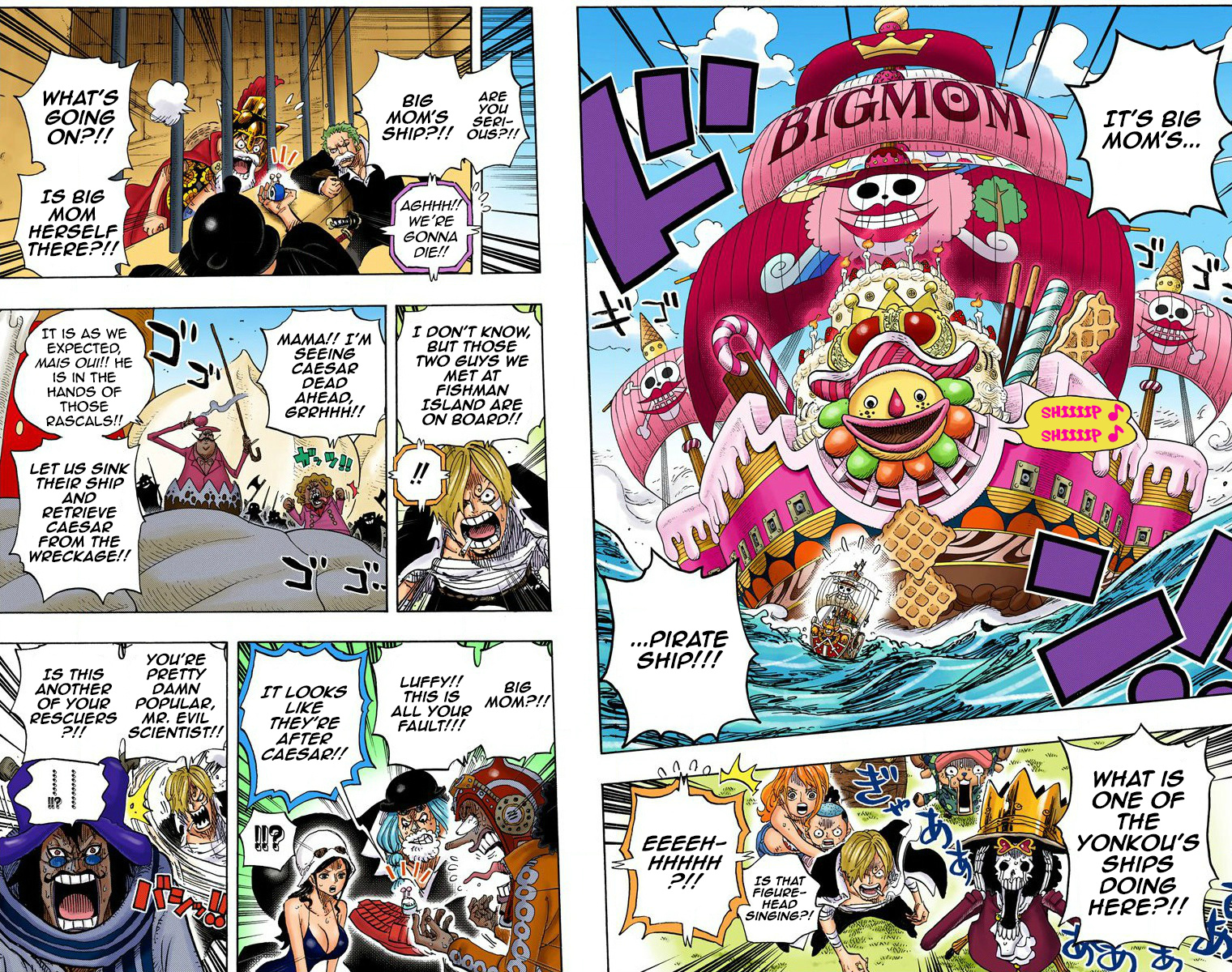 One Piece - Digital Colored Comics - Vol.73 Chapter 730: 3 Cards