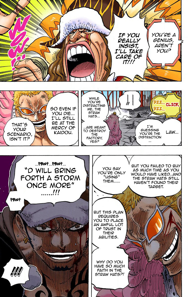 One Piece - Digital Colored Comics - Vol.73 Chapter 729: Shichibukai Doflamingo Vs. Shichibukai Law