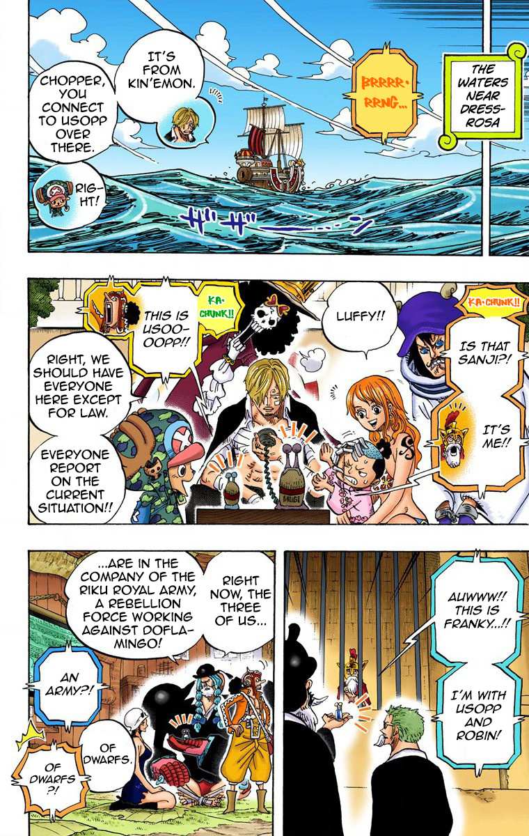 One Piece - Digital Colored Comics - Vol.73 Chapter 729: Shichibukai Doflamingo Vs. Shichibukai Law