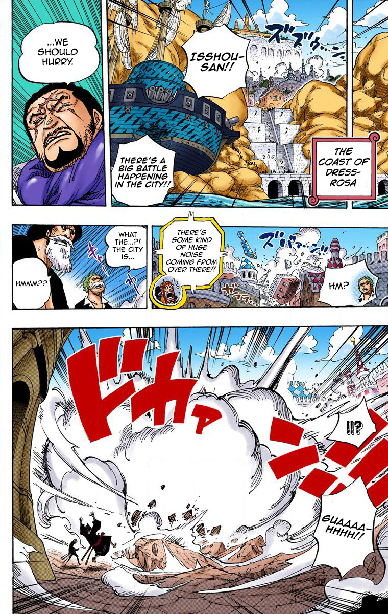 One Piece - Digital Colored Comics - Vol.73 Chapter 729: Shichibukai Doflamingo Vs. Shichibukai Law