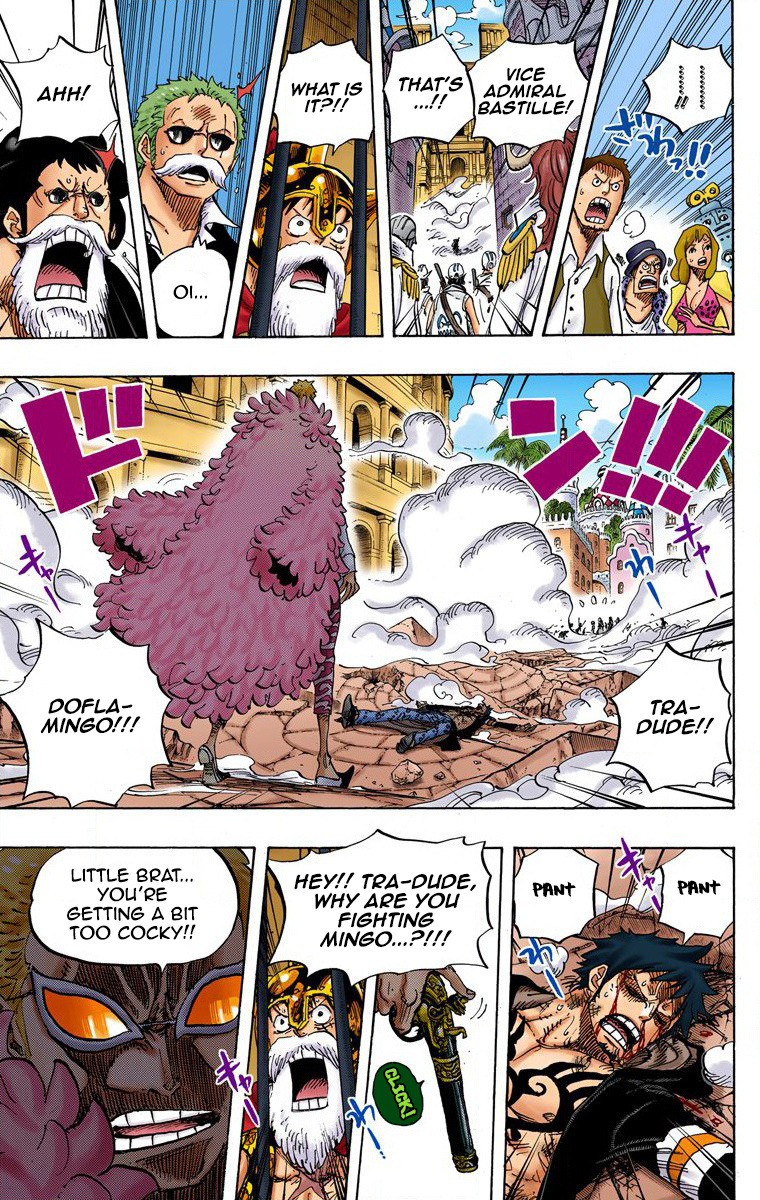 One Piece - Digital Colored Comics - Vol.73 Chapter 729: Shichibukai Doflamingo Vs. Shichibukai Law