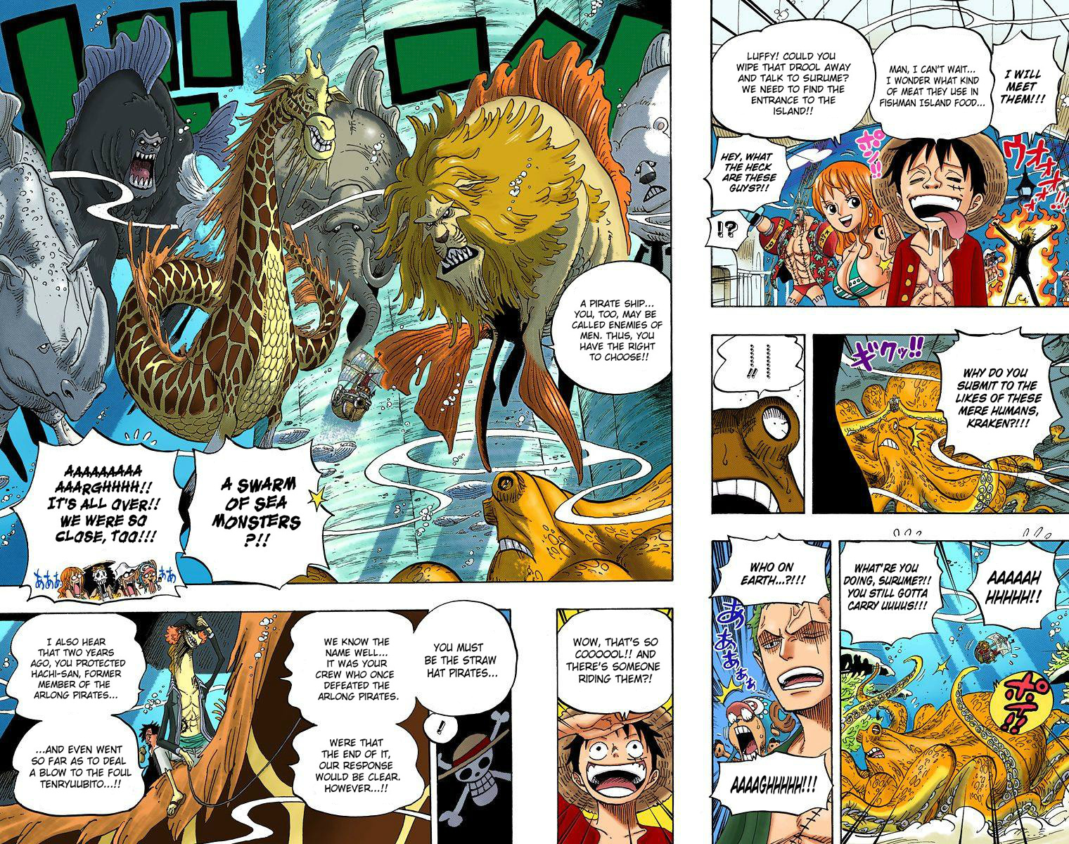 One Piece - Digital Colored Comics - Vol.62 Chapter 607: 10,000 Meters Under The Sea