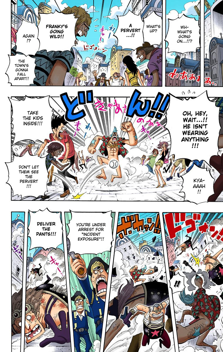 One Piece - Digital Colored Comics - Vol.45 Chapter 436: Pants From Franky House