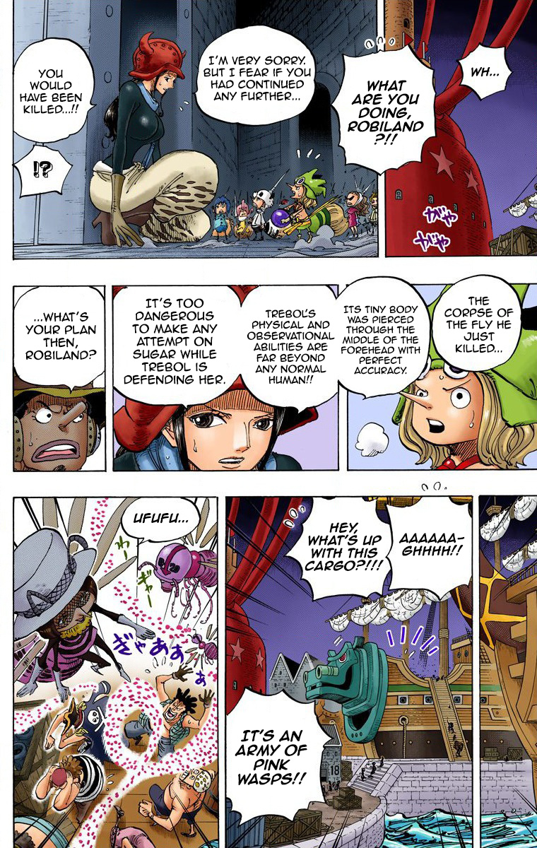 One Piece - Digital Colored Comics - Vol.74 Chapter 738: Trebol Army Special Officer Sugar