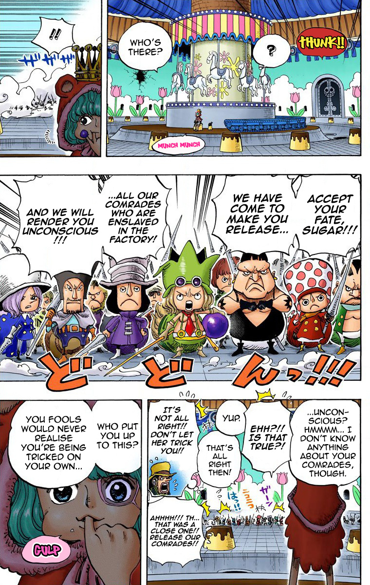 One Piece - Digital Colored Comics - Vol.74 Chapter 738: Trebol Army Special Officer Sugar