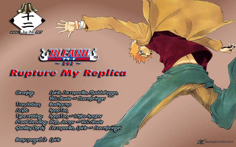 Bleach - Chapter 292 : Rupture My Replica