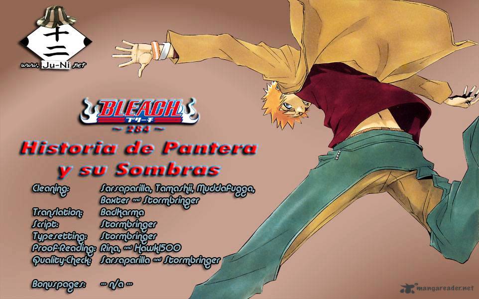 Bleach - Chapter 284 : Historia De Pantera Y Su Sombras