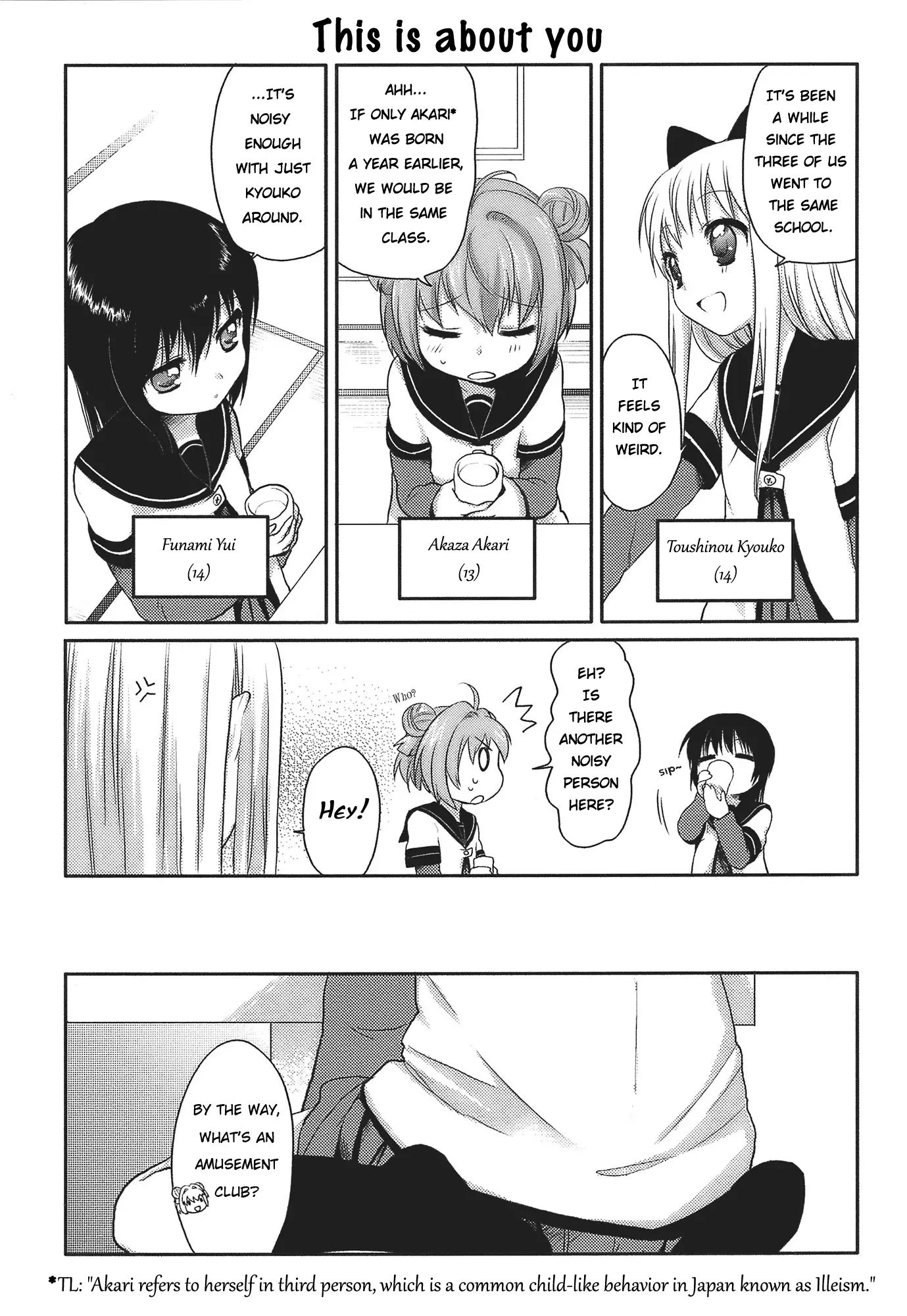 Yuru Yuri - Vol.1 Chapter 1: Eternity May Exist...but Do Miracles!?