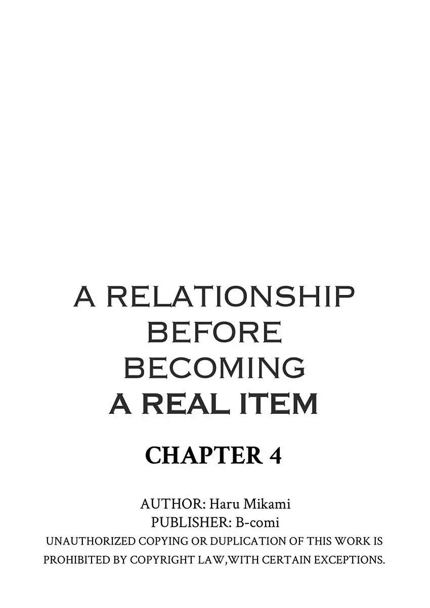 A Relationship Before Becoming A Real Item - Chapter 4