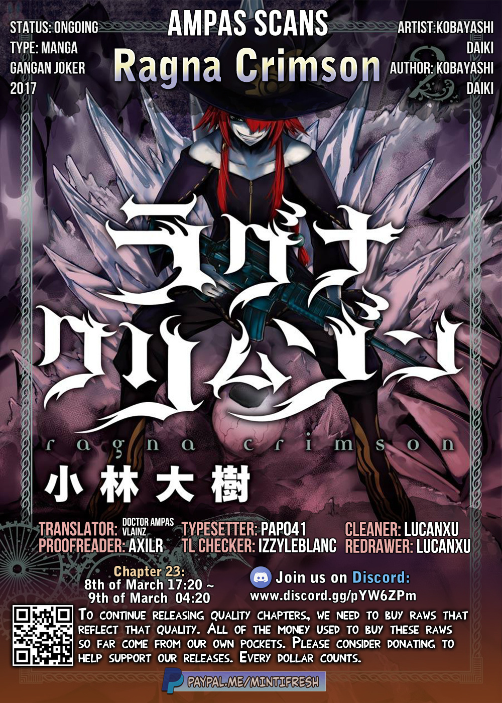 Ragna Crimson - Vol.5 Chapter 23: 8Th Of March 17:20 ~ 9Th Of March 04:20